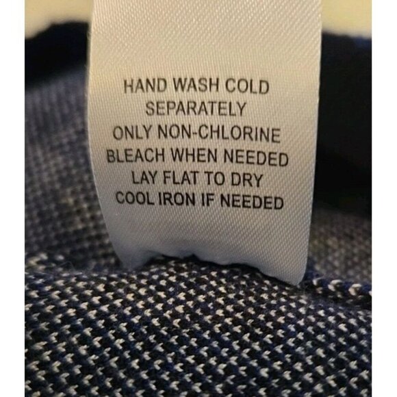 Daniel Rainn Sweater Vest Women Large Houndstooth Blue Black White Viscose EUC - Picture 9 of 9